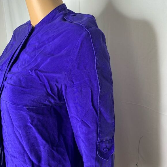 3.1 Phillip Lim Asymmetrical Button Up Silk Blouse - Picture 3 of 11